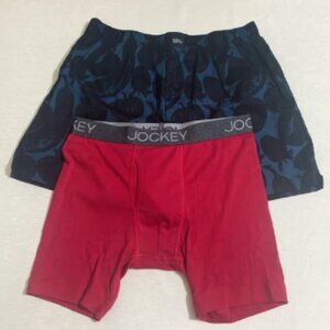 NWOT Lot of 2–(1) JOCKEY 6" Boxer Briefs & (1) PAIR of THIEVES Boxers Men's Sz M